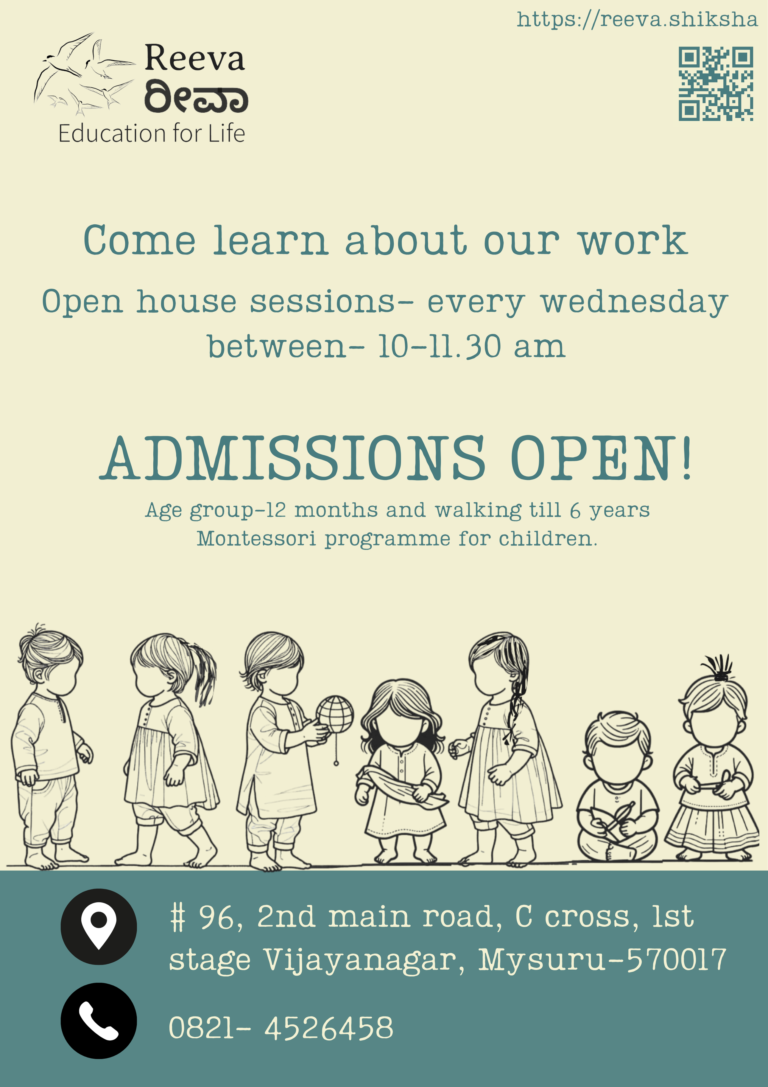Reeva poster about open house sessions