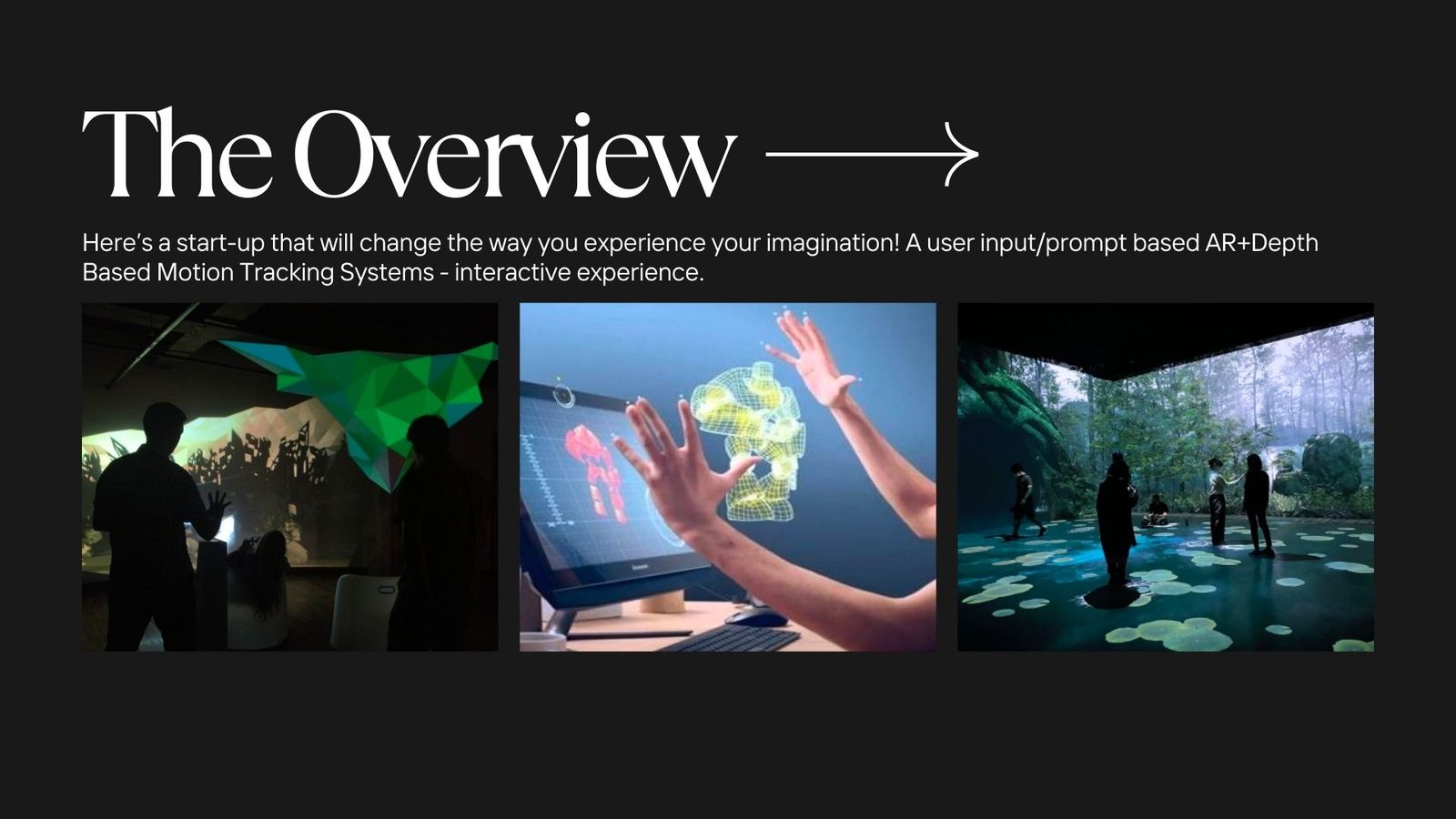 Reference imagery of immersive AR rooms and depth-tracking interactions